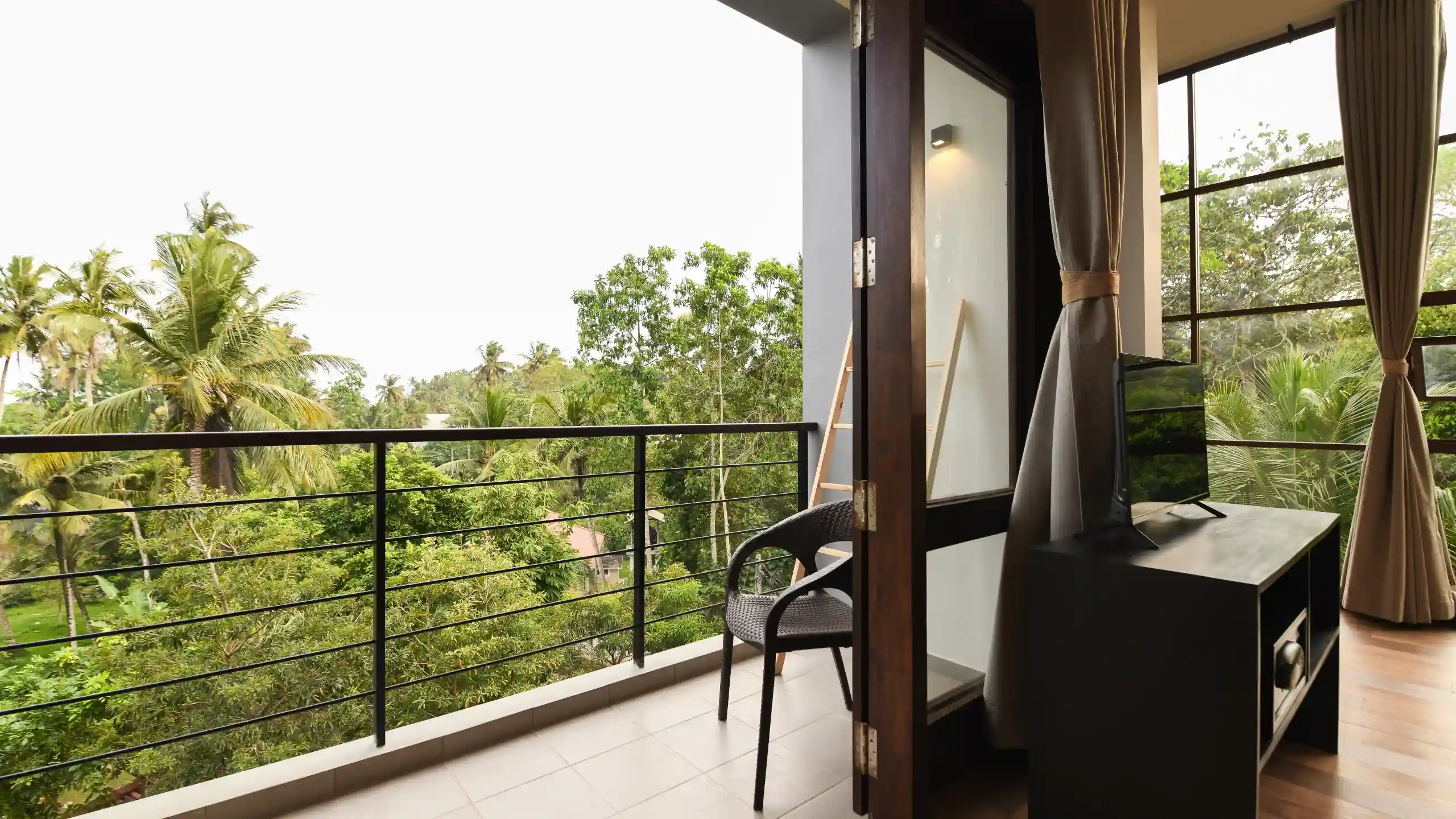 Hiriketiya accommodation balcony view at Hiriketiya Beach Resort