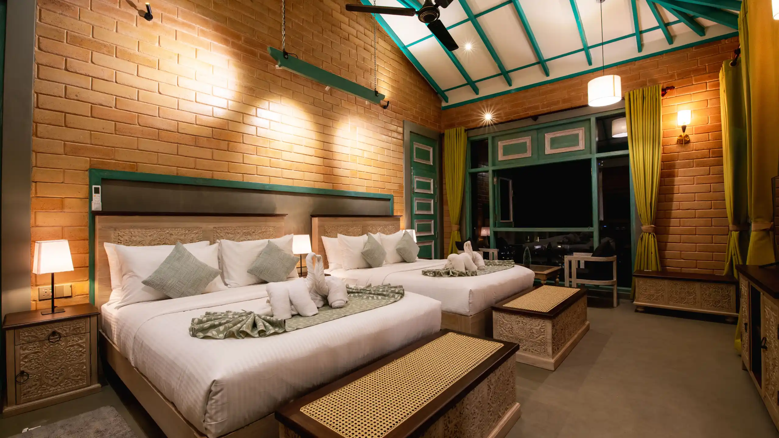 Family Room with Balcony at Hiriketiya Beach Resort with modern amenities in Hiriketiya