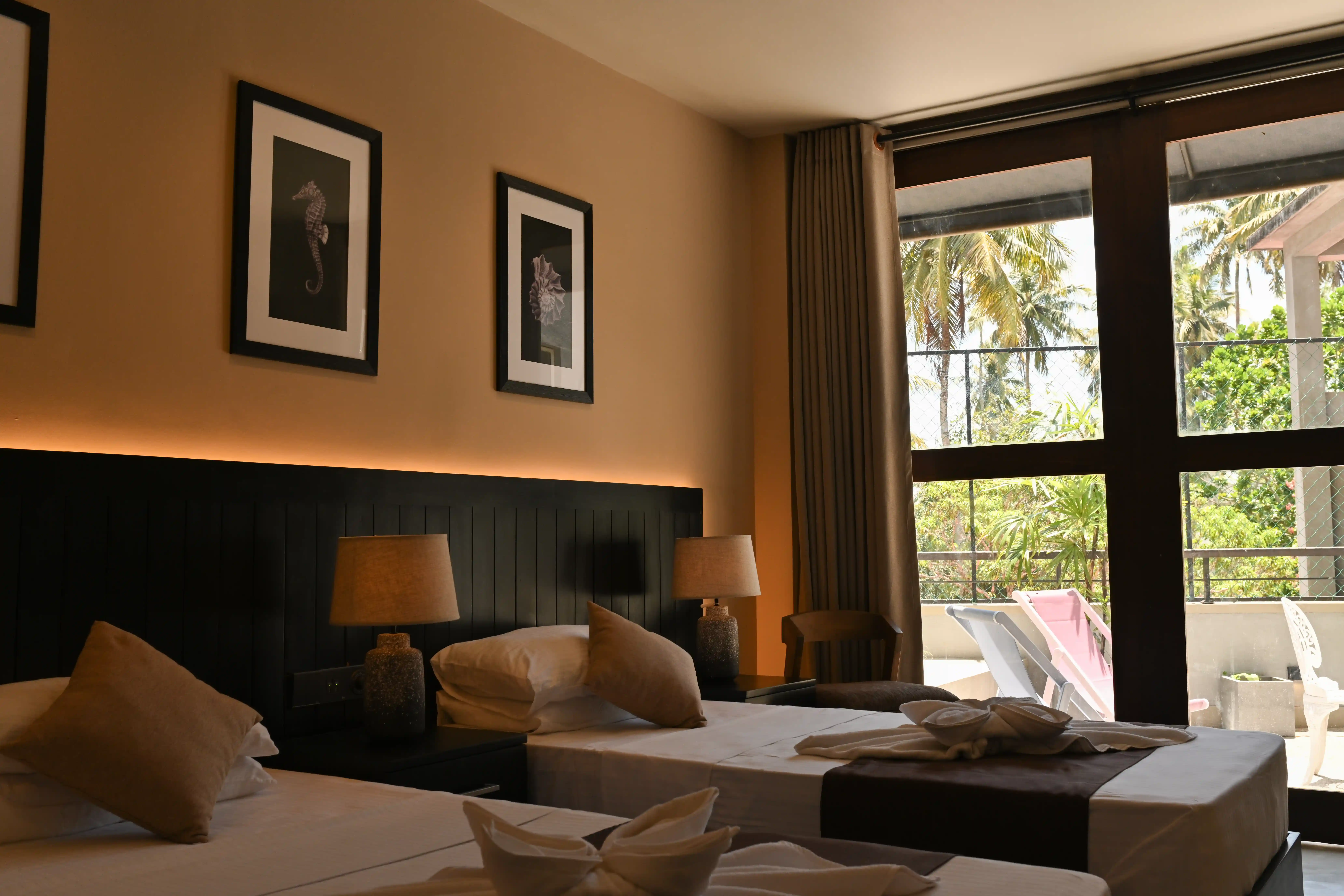 Family Room with Balcony at Hiriketiya Beach Resort with modern amenities in Hiriketiya