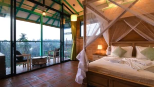 Superior suite with sea view room at Hiriketiya Beach Resort with modern amenities in Hiriketiya