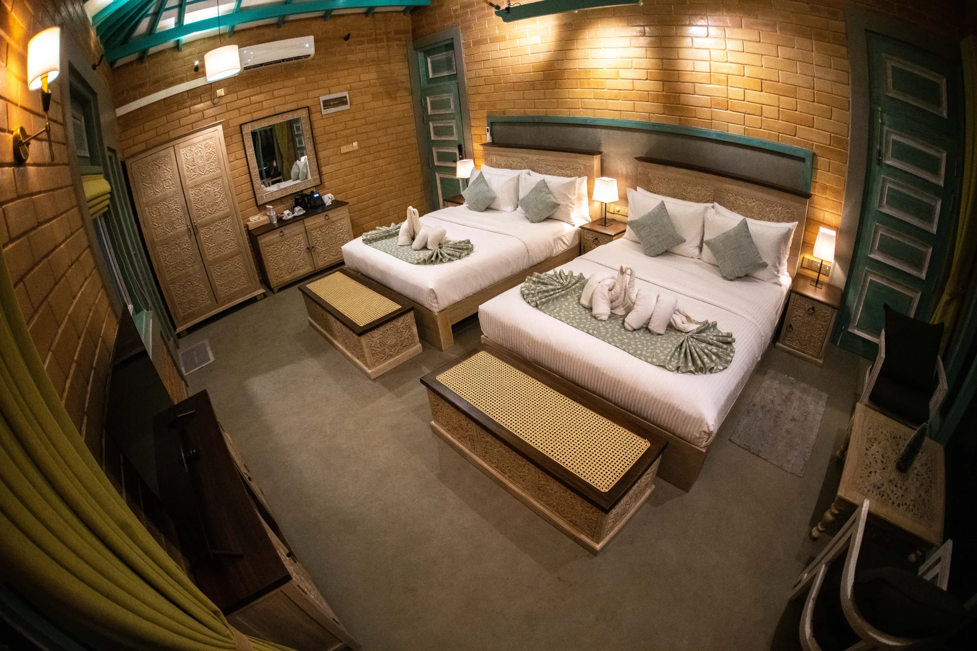 Family Room with Balcony at Hiriketiya Beach Resort with modern amenities in Hiriketiya