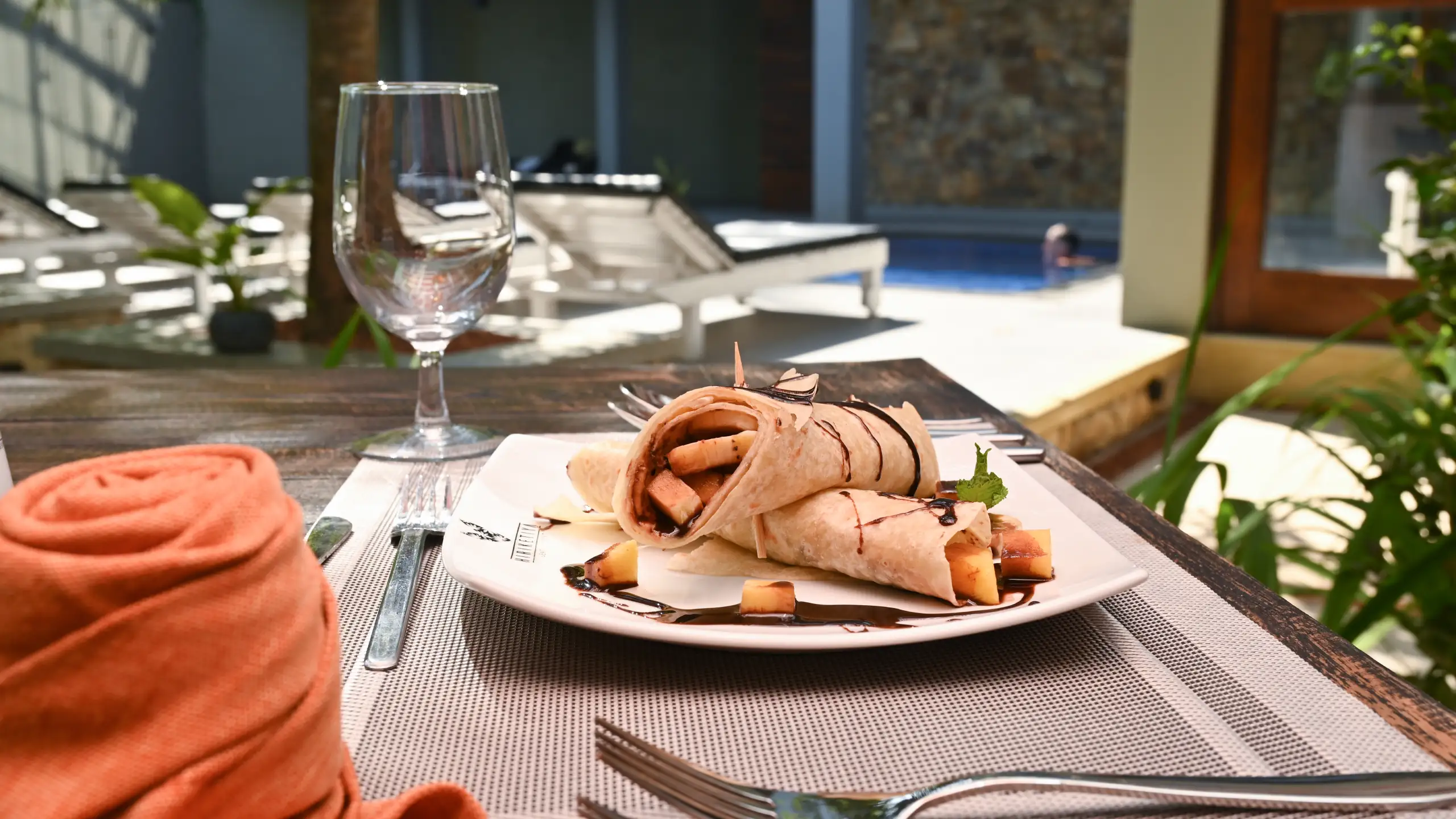 Breakfast Hiriketiya sweet wrap dish at Hiriketiya Beach Resort