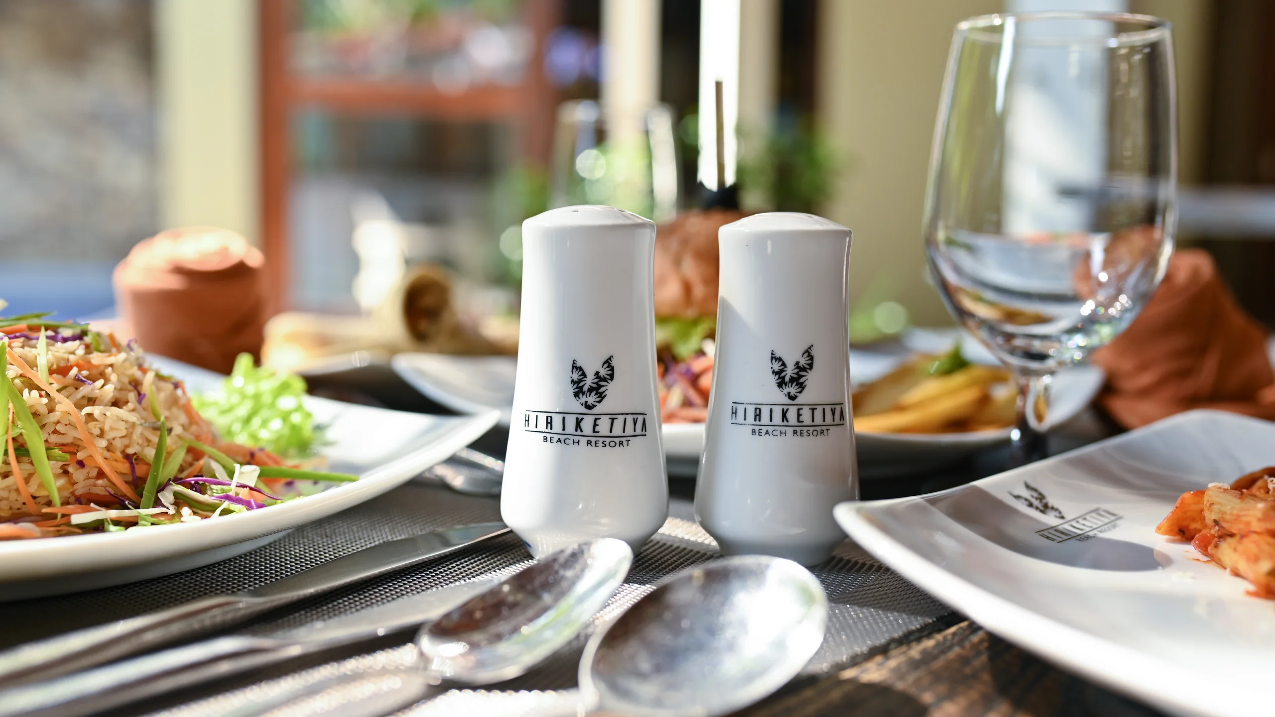 Breakfast Hiriketiya dining table with dishes at Hiriketiya Beach Resort